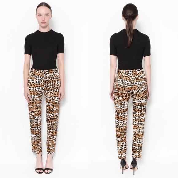CELINE BY PHOEBE PHILO 2012 LEOPARD ANIMAL PRINT SILKY TROUSER PANT - Picture 2 of 16